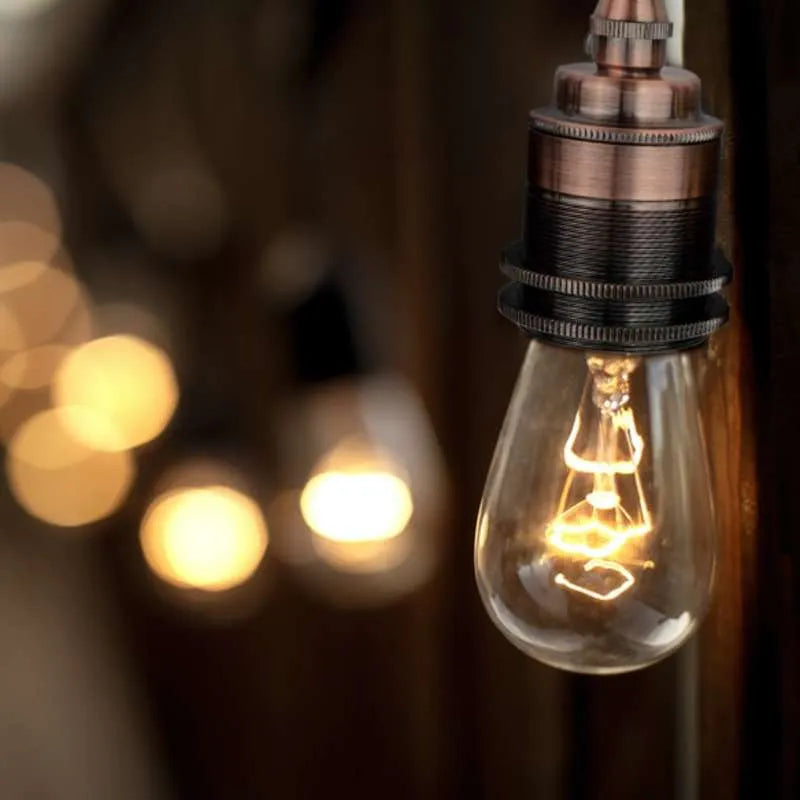 Edison Copper E27 Modern Industrial Lamp Bulb Holder~3281