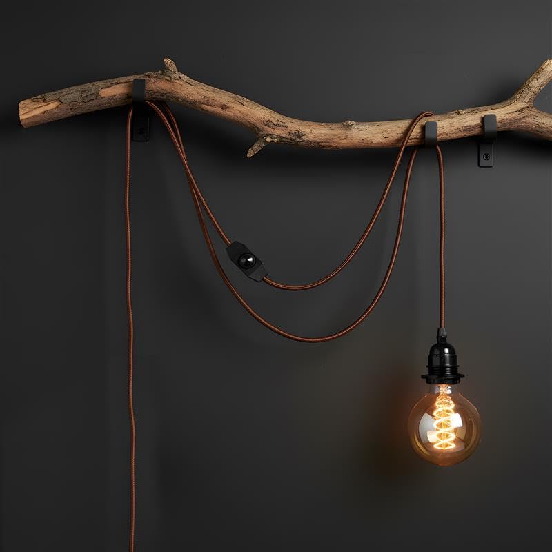 Industrial hanging 4m Plug in Pendant Light Fit~4065