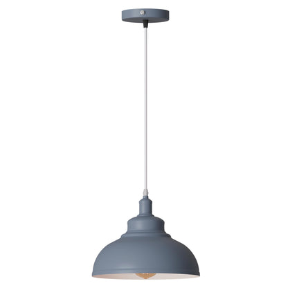 Curvy Metal Shade Pendant Light  E27 29cm Metal Shade~4151