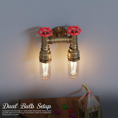 Vintage cage metal wall lamp