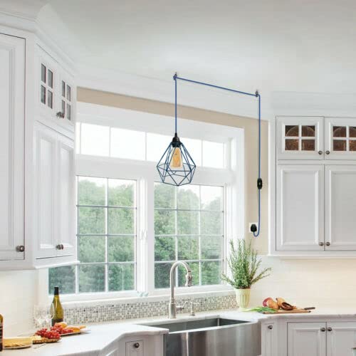 metal cage pendant lamp hangin