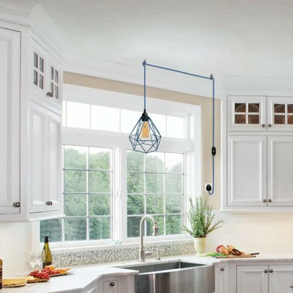 metal cage pendant lamp hangin