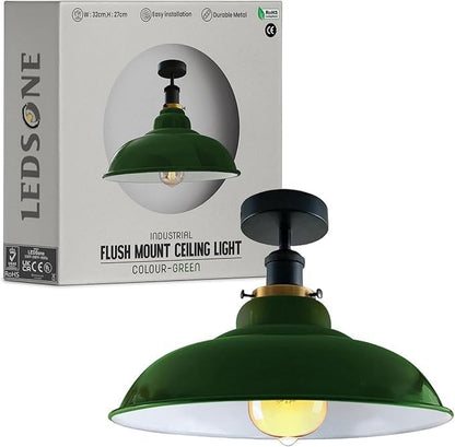 Flush Mount Ceiling Light Metal 32cm Light Shade~4125