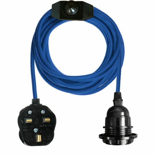 2m Plug in Pendant Light Fabric Cable  E27 Socket~4101
