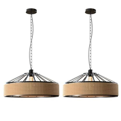 30cm jute rope pendant light