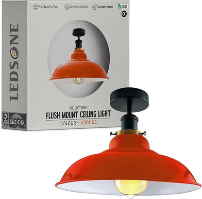 Flush Mount Ceiling Light Metal 32cm Light Shade~4125