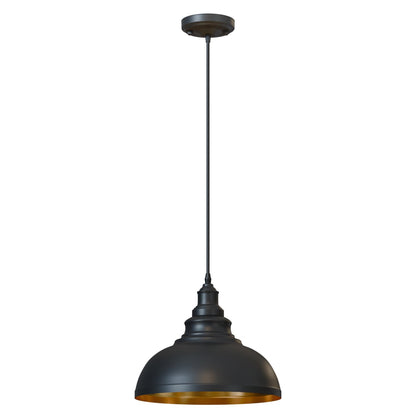 Curvy Metal Shade Pendant Light  E27 29cm Metal Shade~4151