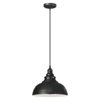 Curvy Metal Shade Pendant Light  E27 29cm Metal Shade~4151