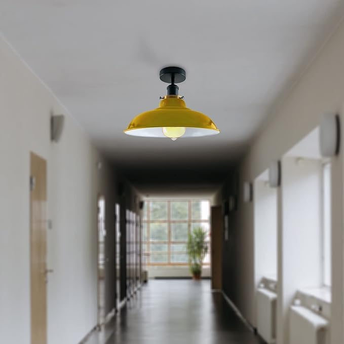 Flush Mount Ceiling Light Metal 32cm Light Shade~4125