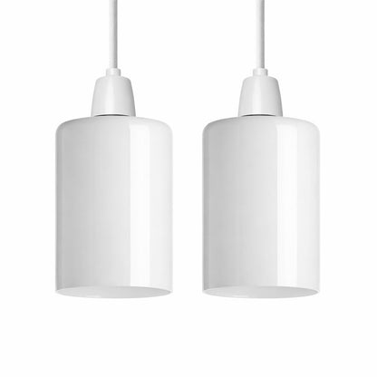2Pack Glass Lamp Shade E27 Easy Fit Ceiling Pendant~4111