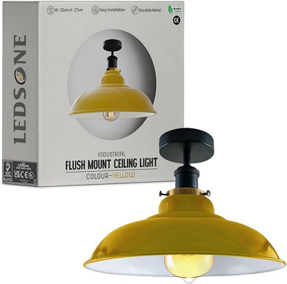 Flush Mount Ceiling Light Metal 32cm Light Shade~4125