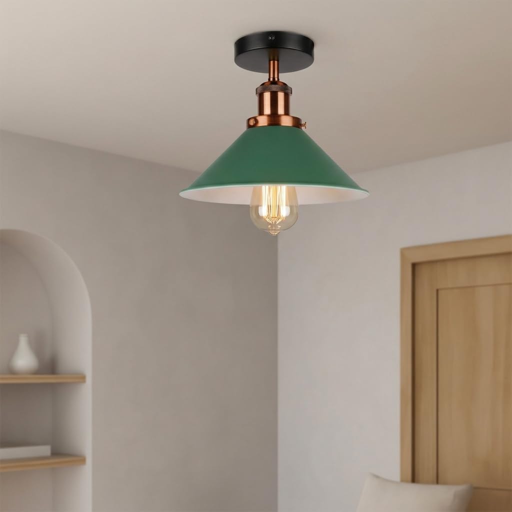 brushed copper ceiling shade