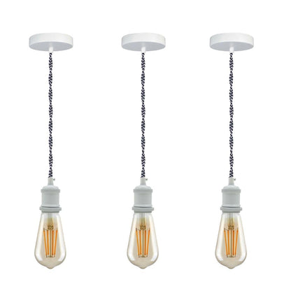 Vintage E27 Pendant Light 2m Cable 3 Pack~4087