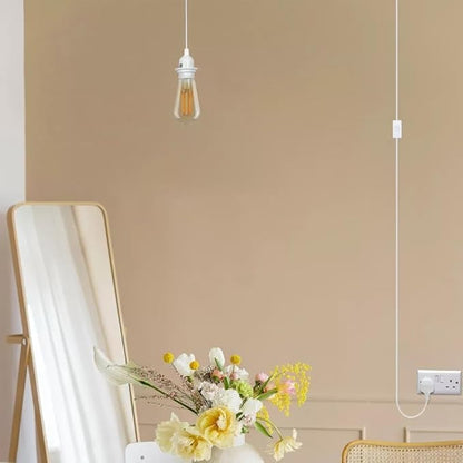 Plug in Pendant Light 2m/4.5m Cable E27 Lamp Holder~4119