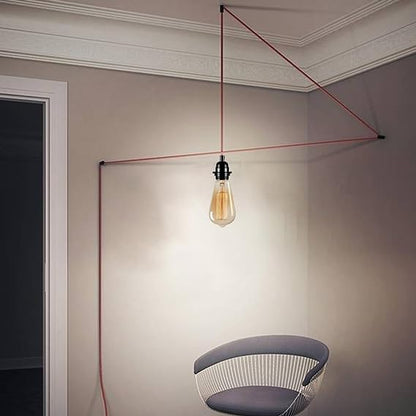 Plug in Pendant Light E27 2m Dimmer Switch Cable~4142