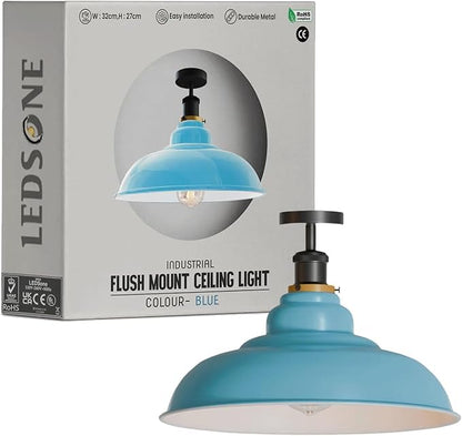 Flush Mount Ceiling Light Metal 32cm Light Shade~4125