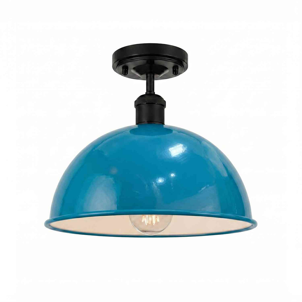 Industrial LED Semi Flush Mount E27 Ceiling Light~4152