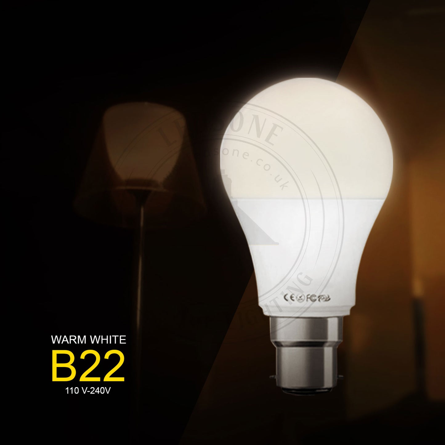 18W B22 Light Bulb Energy Saving Lamp Warm White Globe~3000