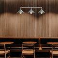Modern Vintage Retro Brushed Silver 3 Way Pipe Ceiling Light-Application image
