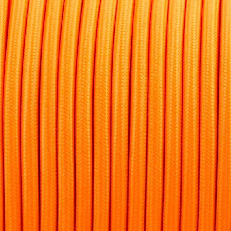 Vintage Orange Fabric 2 Core Round Italian Braided Cable 0.75mm~1084
