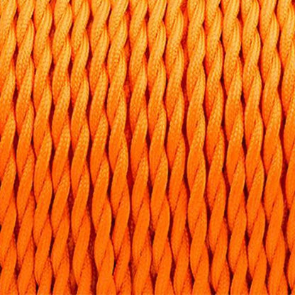 Orange Vintage Fabric 2 Core Twisted Italian Braided Cable