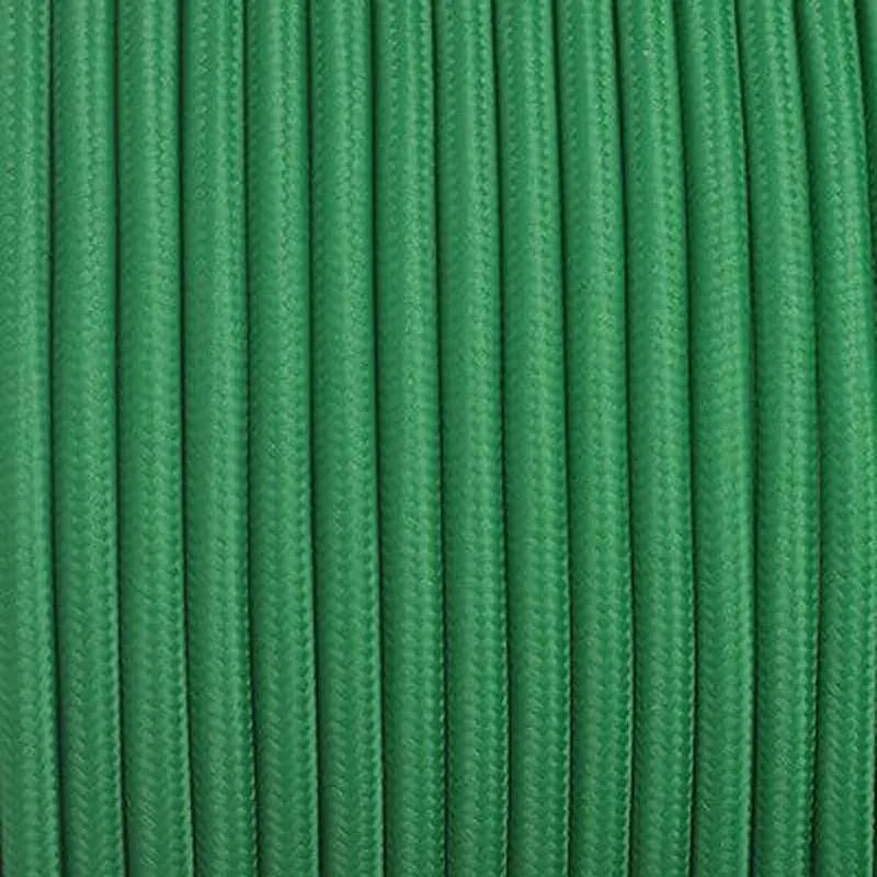 Vintage Green Fabric 3 Core Round Italian Braided Cable 0.75mm~1104