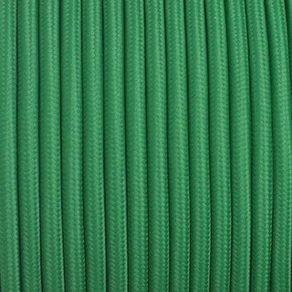 Vintage Green Fabric 3 Core Round Italian Braided Cable 0.75mm~1104