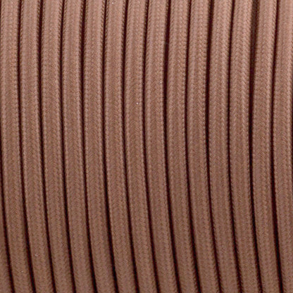 Vintage Light Brown Fabric 3 Core Round Italian Braided Cable 0.75mm~1114