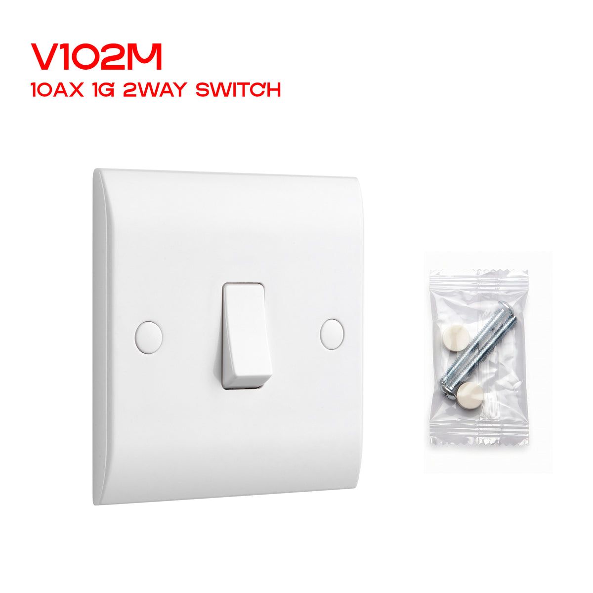 1, 2 & 3 Gang 2 Way White Light Switches 250V AC~4035