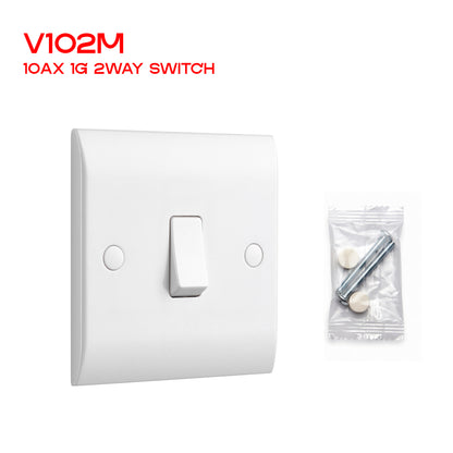 1, 2 & 3 Gang 2 Way White Light Switches 250V AC~4035