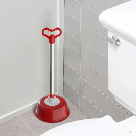 Heavy Duty Toilet Plunger Vacuum Rubber With Plastic Handle ~3620