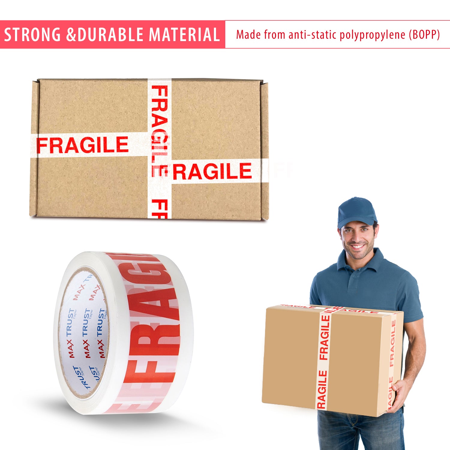 Fragile Printed Rolls of Tape! 