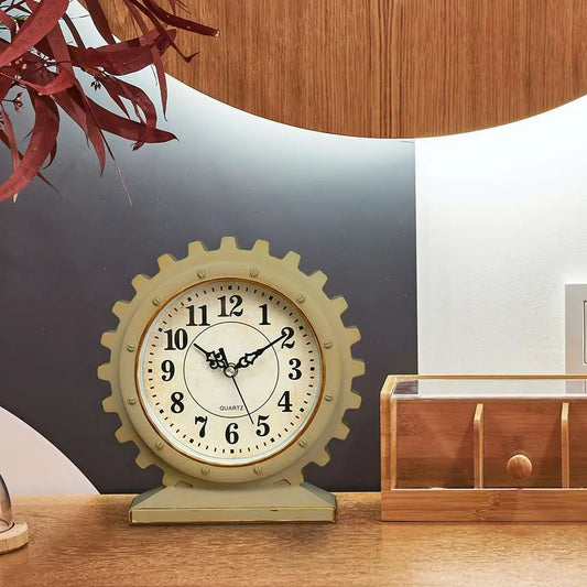 Vintage Table Clock Home Decor Mute Silent Home Crafts Desktop Clock - Application