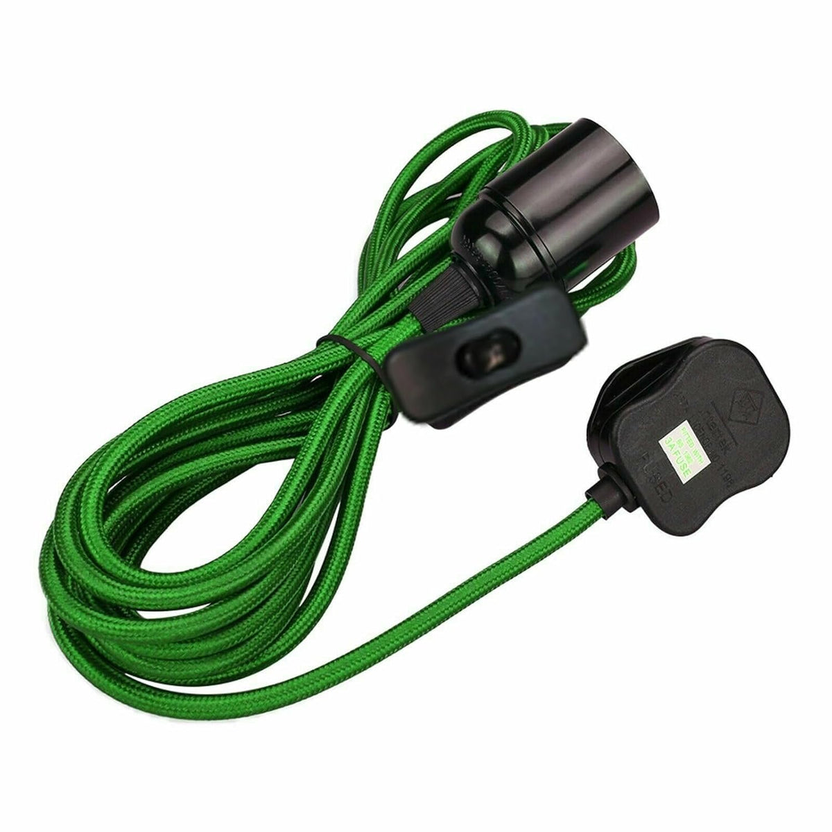 4m fabric flex cable plug in pendant light