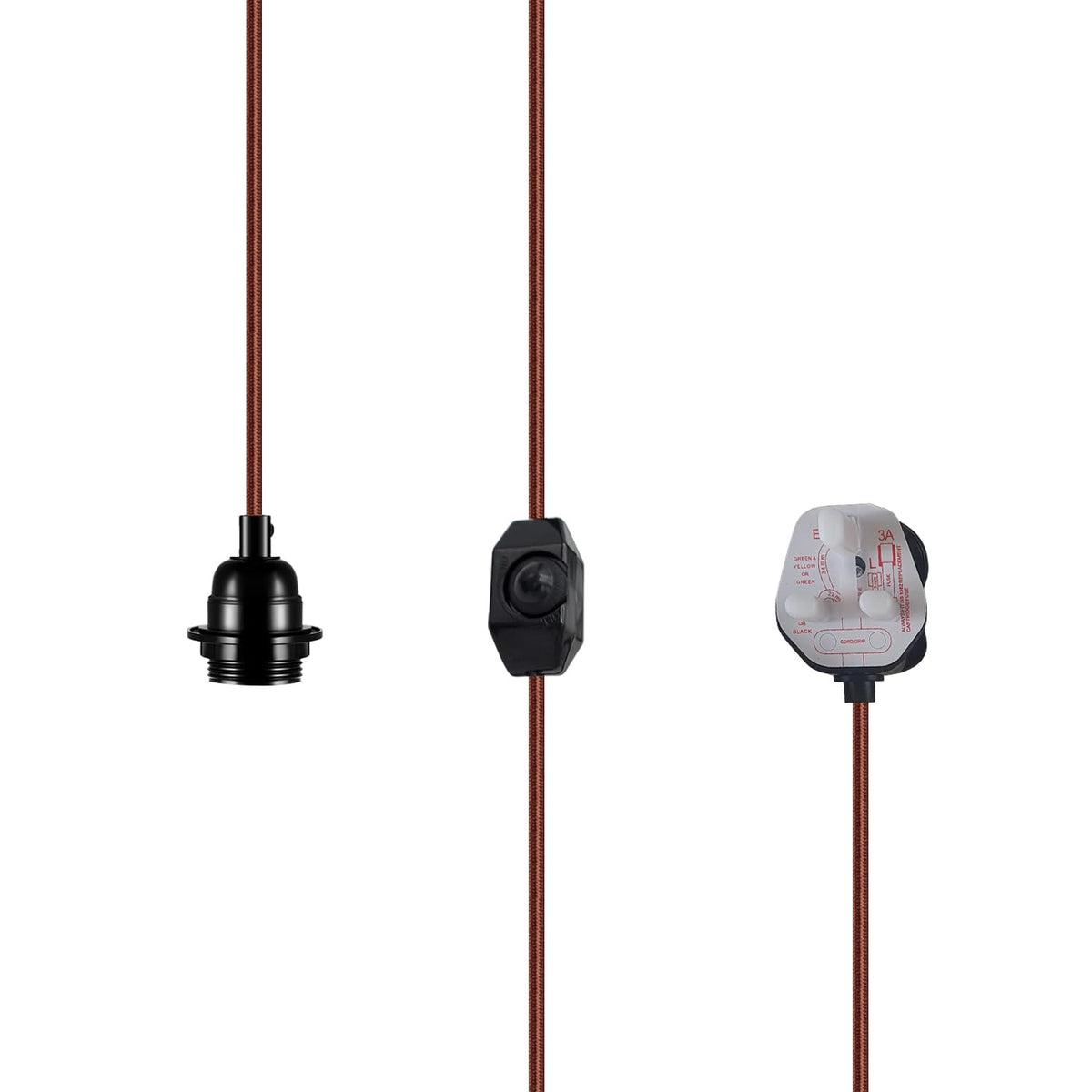Industrial hanging 4m Plug in Pendant Light Fit~4065