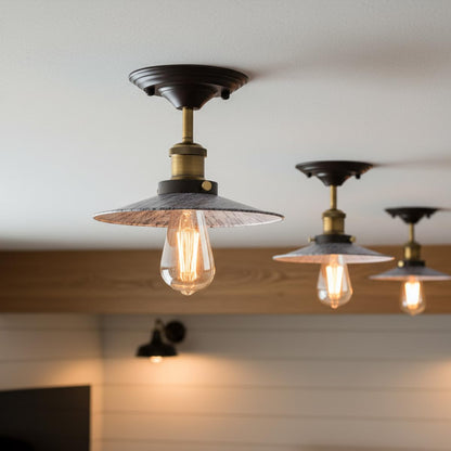 Flush Mount Metal Ceiling Lights Fixtures E27 Base ~4081