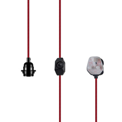 Industrial hanging 4m Plug in Pendant Light Fit~4065