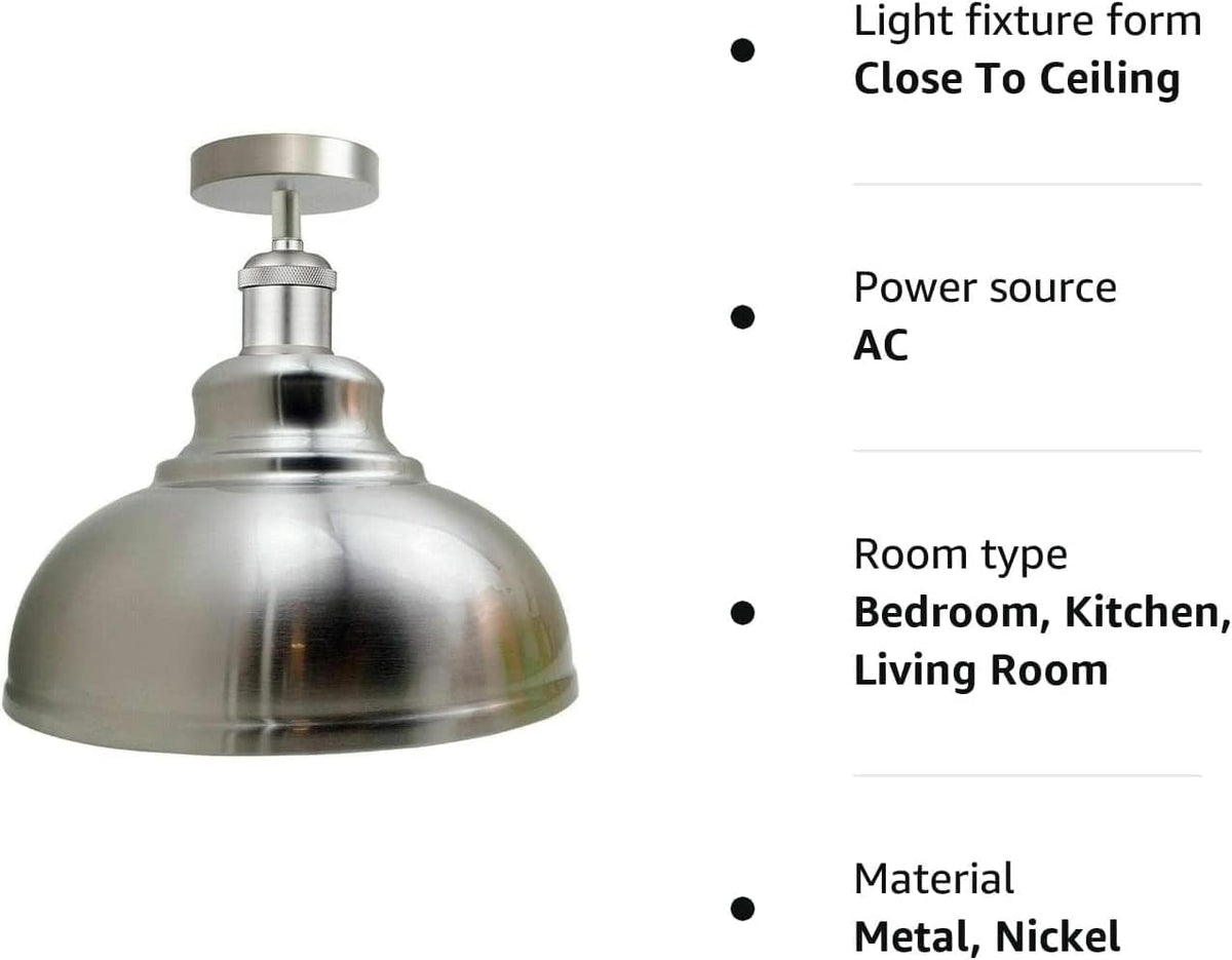 Industrial Modern Semi Flush Mount Ceiling Light~4064