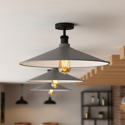 Vintage E27 Semi Flush Mount Metal Ceiling Lights~4069