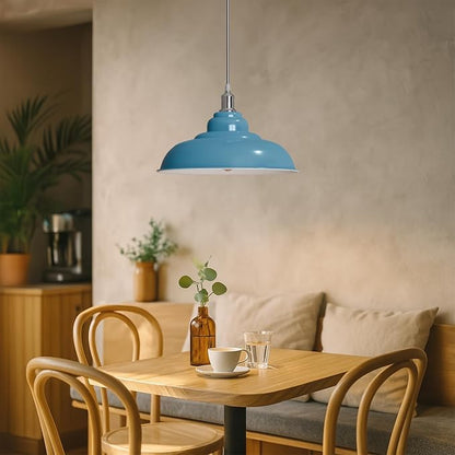 Semi Curvy Pendant Light Retro  E27 32cm Metal Shade~4138
