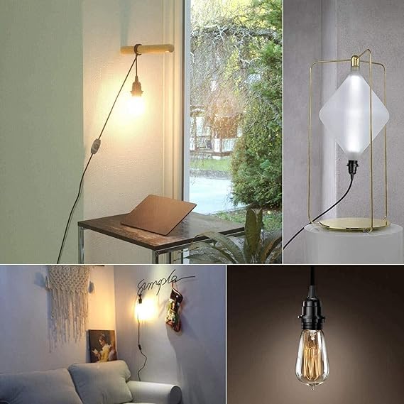 Industrial hanging 4m Plug in Pendant Light Fit~4065
