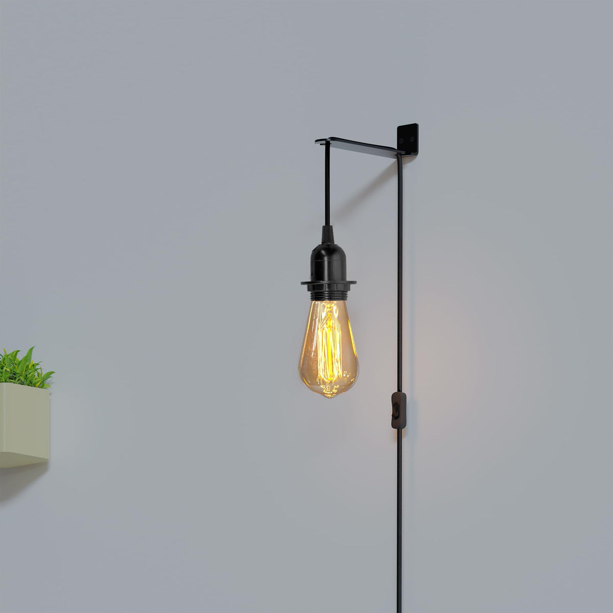 Plug in Pendant Light 2m/4.5m Cable E27 Lamp Holder~4119