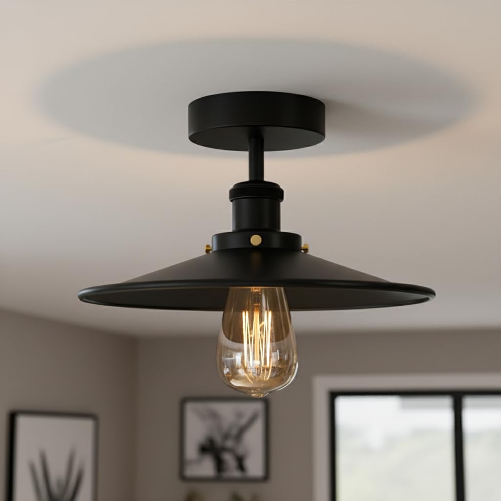 2 Pack Vintage E27 Flush Mount Ceiling Lights~4082