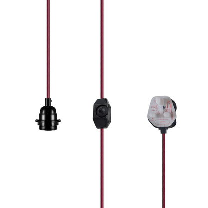 Industrial hanging 4m Plug in Pendant Light Fit~4065