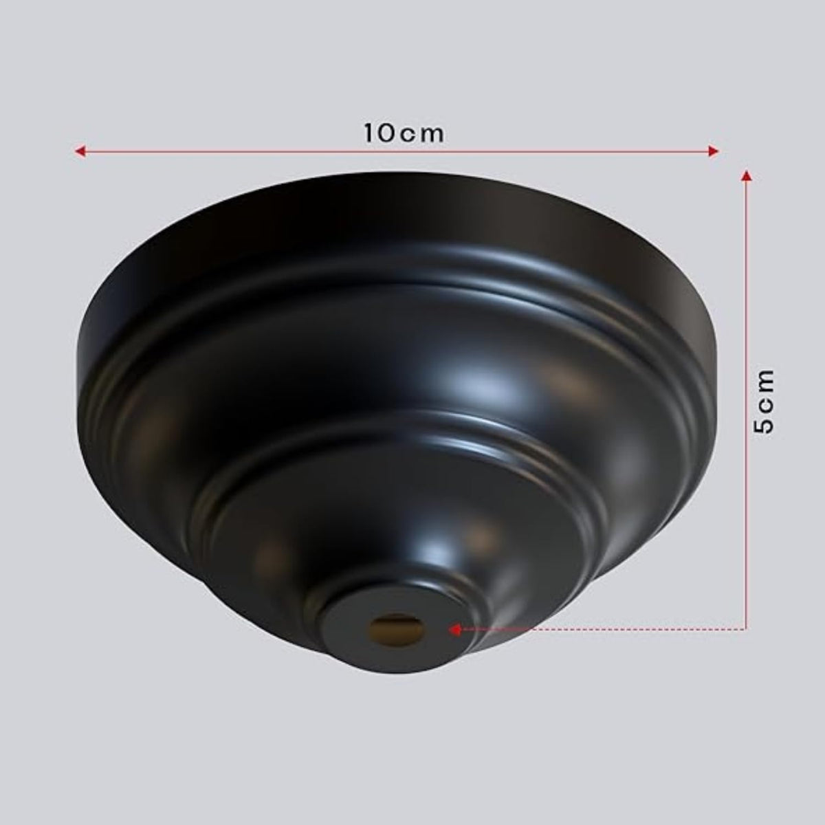 metal ceiling rose black vinta