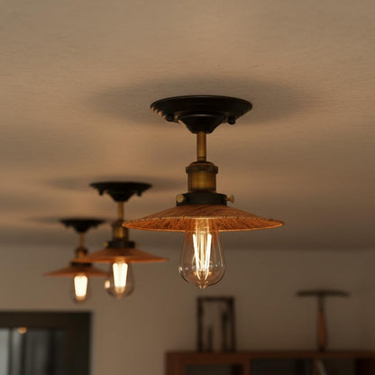 Flush Mount Metal Ceiling Lights Fixtures E27 Base ~4081