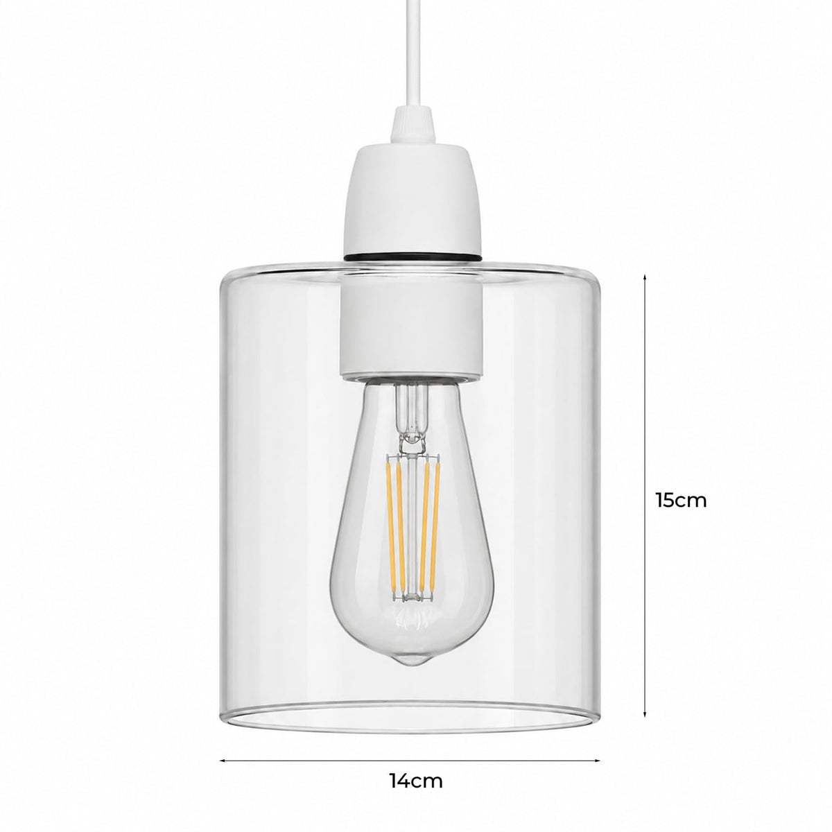 2Pack Glass Lamp Shade E27 Easy Fit Ceiling Pendant~4111