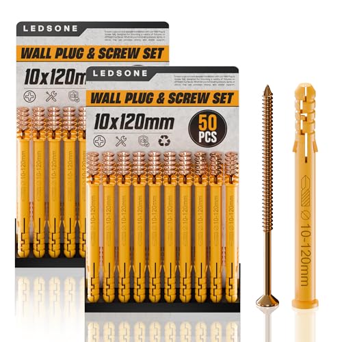yellow wall plugs and screws s