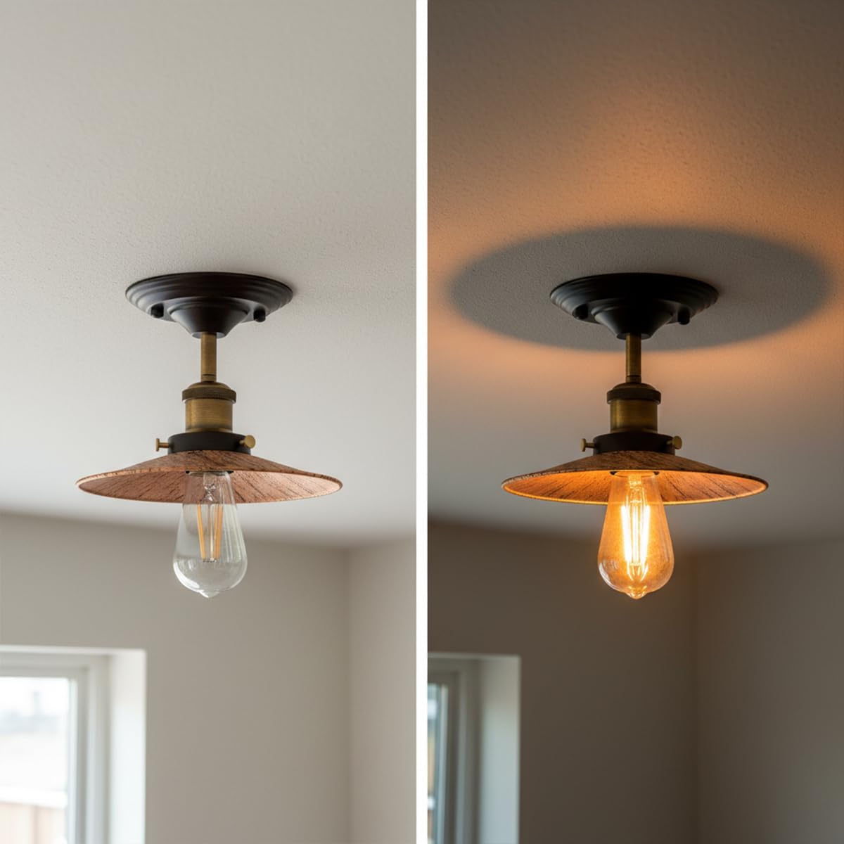 Flush Mount Metal Ceiling Lights Fixtures E27 Base ~4081