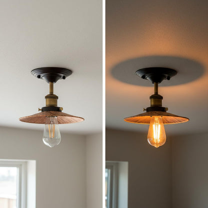 Flush Mount Metal Ceiling Lights Fixtures E27 Base ~4081